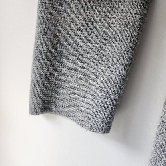 Ann Taylor Long Wool Cardigan | Size S | Gray, Cozy, Open Front, Flyaway, Crew - Picture 3 of 10